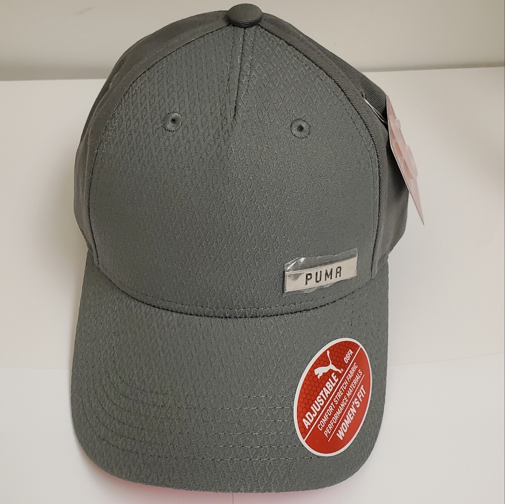 New with tags adjustable fit puma women's gray hat